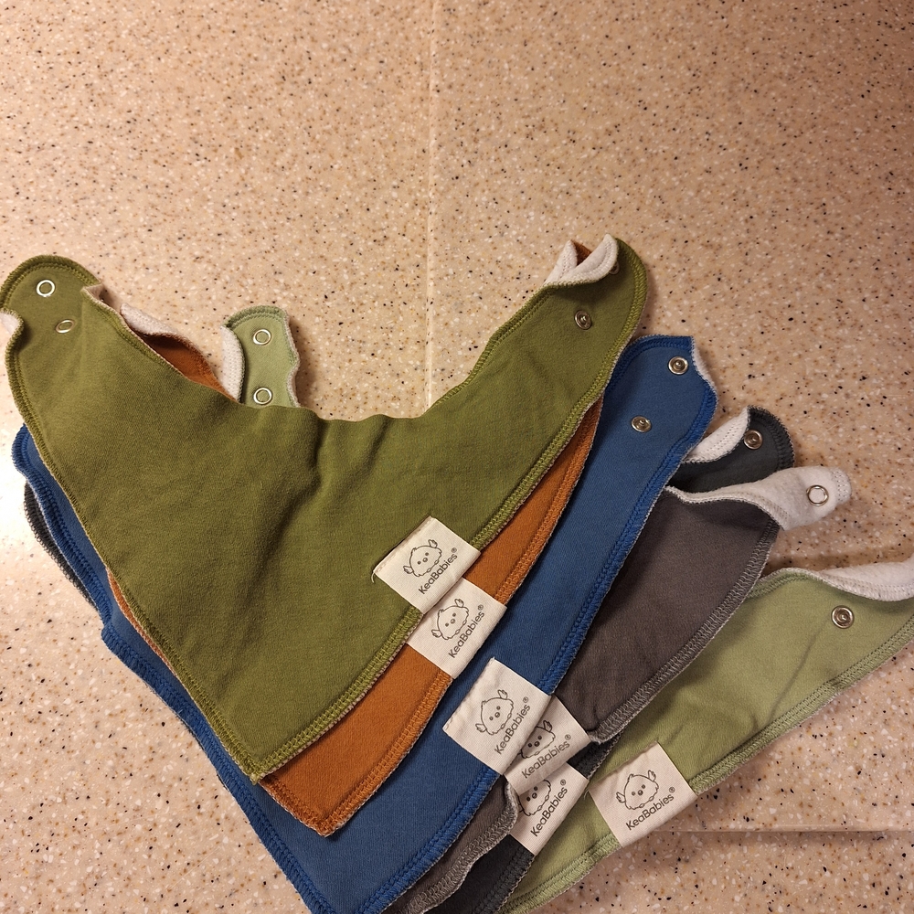 Set of Colorful Baby Bandana Bibs